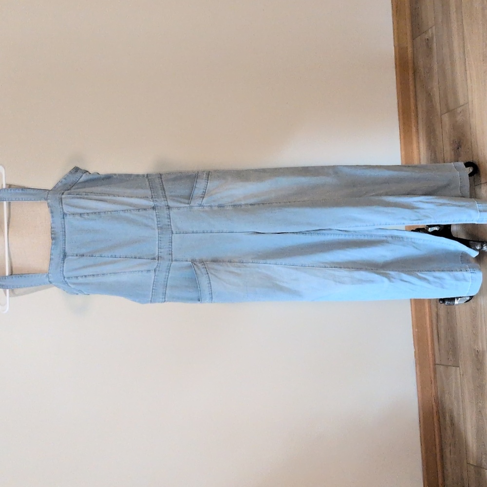 NWT Blue Thread Premium Tribal Denim Jumpsuit 12 Light Blue